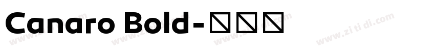 Canaro Bold字体转换